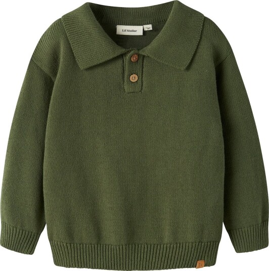 Lil" Atelier Poloskjorte   Strikk   NmmOlo   Cypress   Lil Atelier   3 år (98)   Genser Armygrønn Grønn