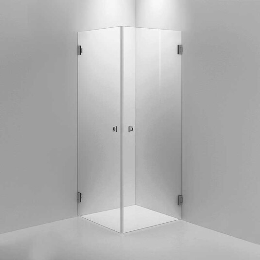 INR Iconic Nordic Rooms Dusjhjørne ARC 12 Original Brushed Bronze / 80x80cm Timeless Klart Glass