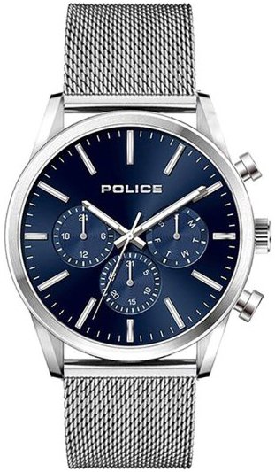 Police Herreklokke P15599JS03MM Patriot Blå/Stål Ø44 mm