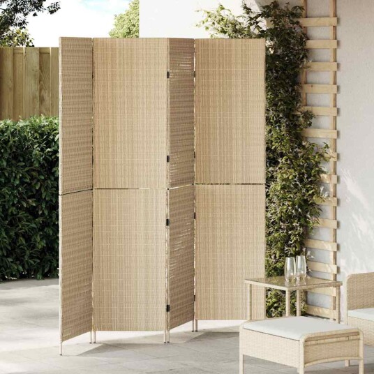 Romdeler Folding Manual Beige 196 x 180 cm polyrotting