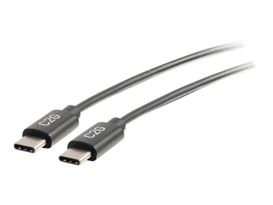 C2G 0.9m (3ft) USB C Cable - USB 2.0 (3A) - M/M USB Type C Cable - Black - USB type C-kabel - 24 pin USB-C til 24 pin USB-C - 90 cm