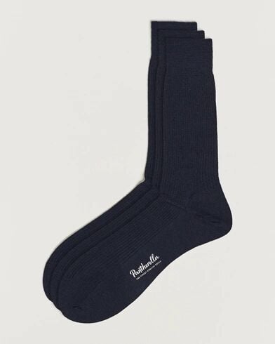 Pantherella 3-Pack Naish Merino/Nylon Sock Navy