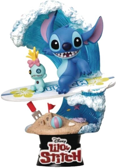 Beast Kingdom Disney Summer Series D-Stage Pvc Diorama Stitch Surf 15 Cm