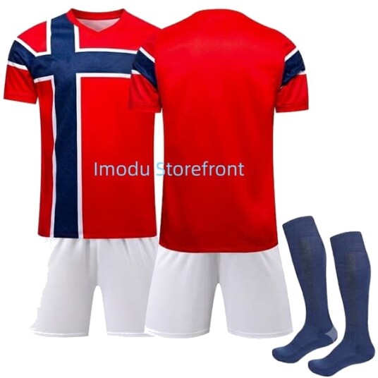 2026 World Cup Norge Fotballag Hjemmedrakt +shorts+sokker NR.21 Schjelderup