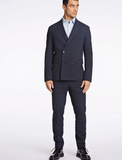 Lindbergh Plain Db Mens Suit   Normal Length   Navy   50