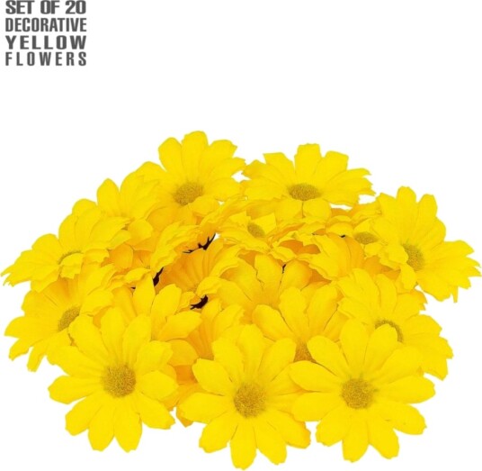 Widmann 20 stk Gule Dekorasjonsblomster