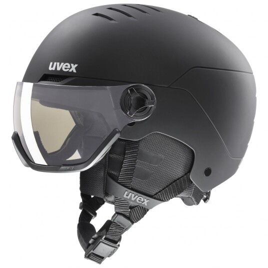Uvex Wanted Visor Pro V Skihjelm med Visir Black Matt 54-58cm Uvex Wanted Visor Pro V Skihjelm med Visir Black Matt 54-58cm