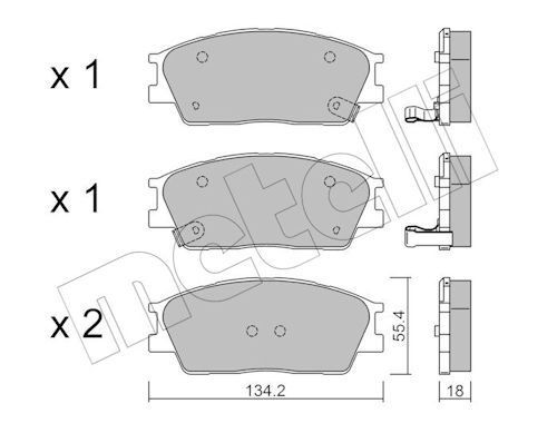 Bremseklosser METELLI 22 1374 0 Bremseklosser METELLI 22 1374 0