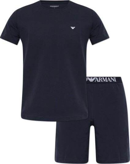 Emporio Armani Herre Natt og Loungeklær Blå 2XL,