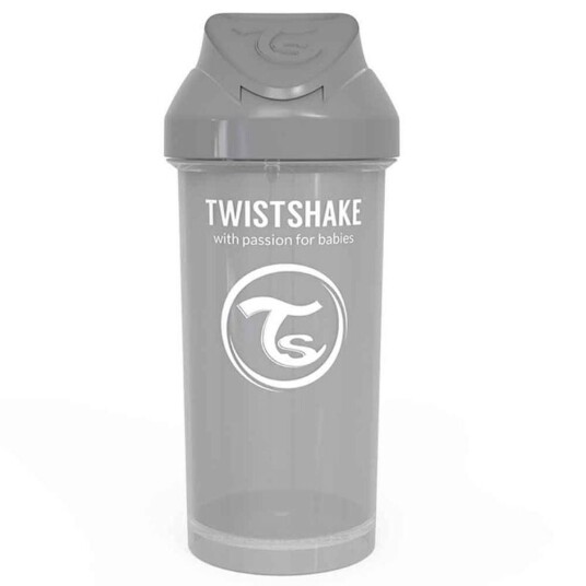 Twistshake Sugerørkopp, Pastel Grå