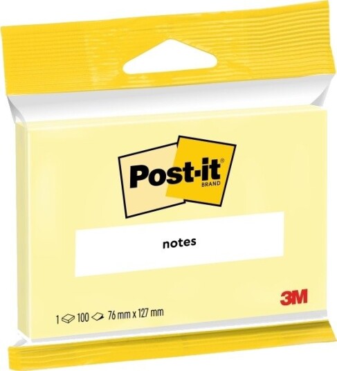 3M Post-It 7100172279 76 Mm X 127 Mm Gul 100 Blad
