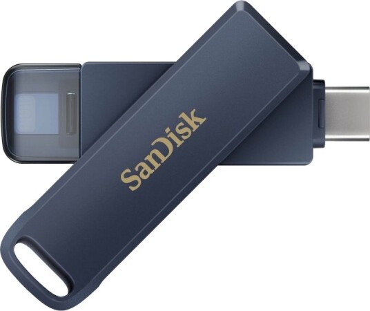 SanDisk 128 GB Phone Drive USB-C/Lightning Metallisk Sky SanDisk 128 GB Phone Drive USB-C/Lightning Metallisk Sky