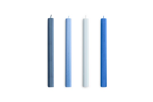 HAY Hexagon Candle lys mix 4 pack Blues
