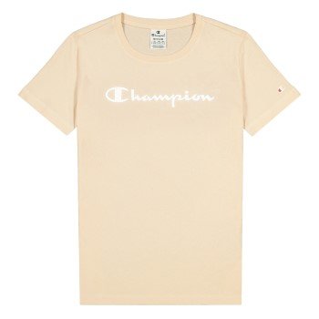 Champion American Classics Crewneck T-shirt W Beige bomull Large Dame