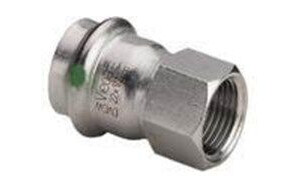 Viega Sanpress Inox 18 mm x 1/2" overgangsmuffe i rustfritt stål