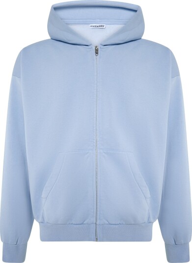 Weekday Loose Fit Zip Hoodie Blue L