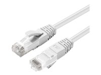 MicroConnect - Koblingskabel - RJ-45 (hann) til RJ-45 (hann) - 20 m - 5 mm - UTP - CAT 6a - halogenfri, innendørs, formstøpt, rund, uten hindringer - hvit