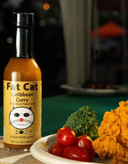 Fat Cat Caribbean Curry   Scotch Bonnet Pepper Sauce   148 ml USA Import