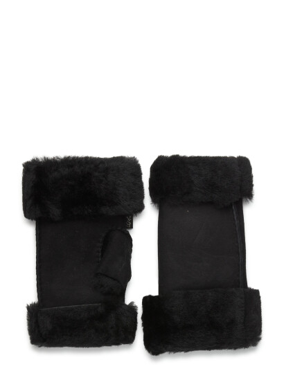 Rosemunde Rhsydney Shearling Half Mittens - Black - XS/S