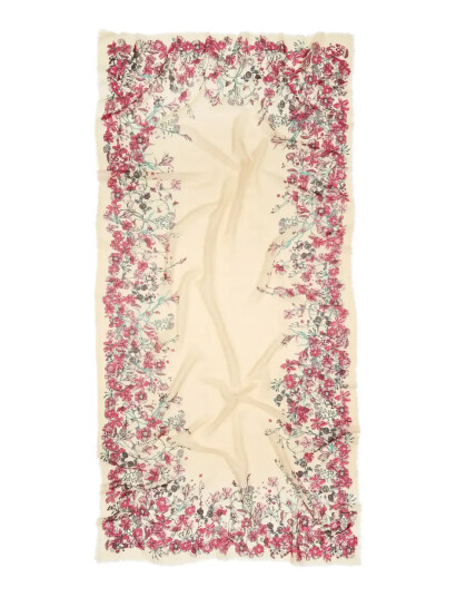Becksöndergaard Floralia Siw Scarf Cream ONE SIZE Becksöndergaard Floralia Siw Scarf Cream ONE SIZE