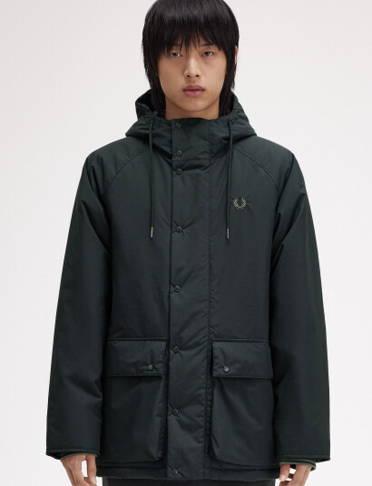 Fred Perry Padded Zip Through Jkt - Black - M