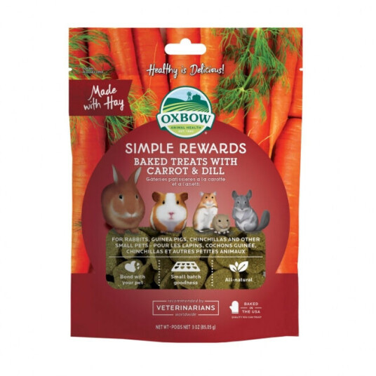 Oxbow Simple Rewards Baked Treats With Carrot & Dill 85 G Oxbow Simple Rewards Baked Treats With Carrot & Dill 85 G