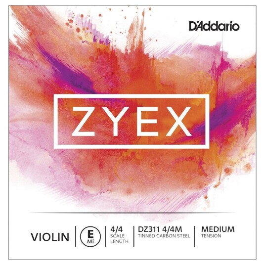 DAddario Zyex Violin E String 4/4 Size Medium