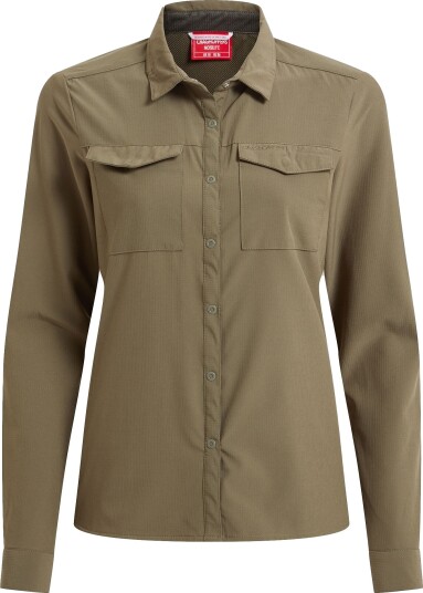 Craghoppers Women's Nosilife Pro Long Sleeved Shirt V Wild Olive 16
