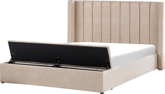 Seng med oppbevaringsbenk Noyers Beige 180x200 cm