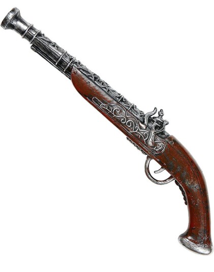 Widmann Brun og Sølvfarget Piratpistol 43 cm Widmann Brun og Sølvfarget Piratpistol 43 cm