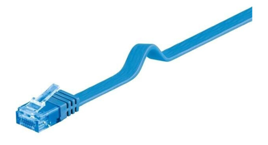Pro LAN CAT 6A U/UTP Flat Nettverkskabel Blå 3 Meter Pro LAN CAT 6A U/UTP Flat Nettverkskabel Blå 3 Meter