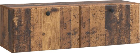 Vegghengt TV skap 98 x 31 x 30 cm Gammelt tre Konstruert tre Vegghengt TV skap 98 x 31 x 30 cm Gammelt tre Konstruert tre