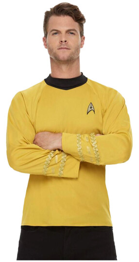Smiffys Star Trek Original Genser Gul Karnevalskostyme - Small
