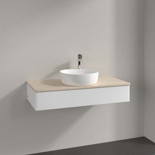 Villeroy & Boch Antao Servantskap med 1 skuff 100x50x19 cm m/lys Hvit Matt/Crème