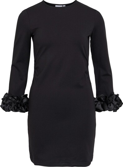 Vila Vilisse O Neck 7/8 Short Dress/Dc BLACK BEAUTY XS Vila Vilisse O Neck 7/8 Short Dress/Dc BLACK BEAUTY XS