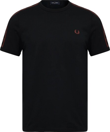 Fred Perry Contrast Tape Ringer Tee BLACK XL