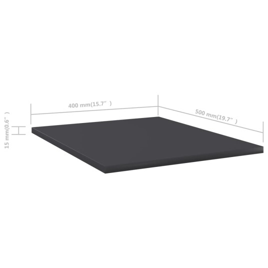 vidaXL Hylleplater 8 stk gr? 40x50x1,5 cm sponplate