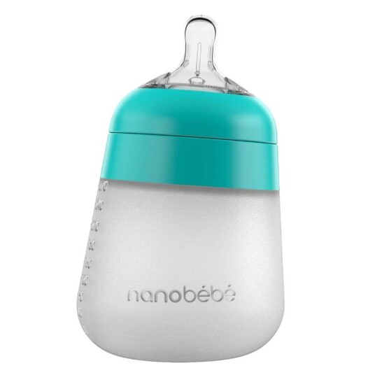 Nanobébé Flexy Silicone Baby Bottle Turquoise 270ml Nanobébé Flexy Silicone Baby Bottle Turquoise 270ml
