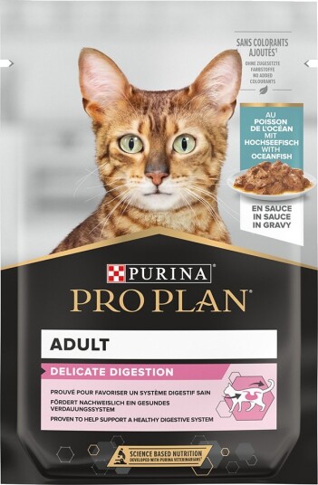 Pro Plan Våtfôr Adult Purina Cat Delicate Digestion Delicate Havfisk 6 X 85 G 12 X 85 G