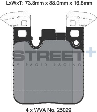 PAGID Racing T8105SP2001 Bremseklosser