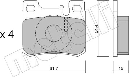 METELLI 22 0566 0 Bremseklosser