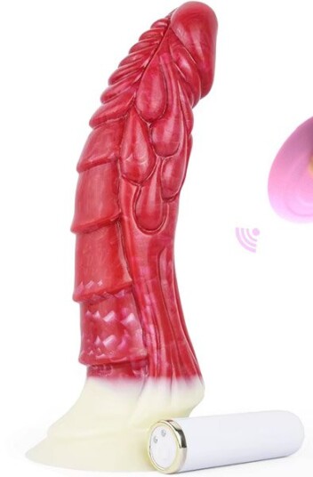 Pink Alien Rakshasa Vibrating Dildo 23 cm