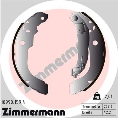 Bremsesko sett ZIMMERMANN 10990.159.4