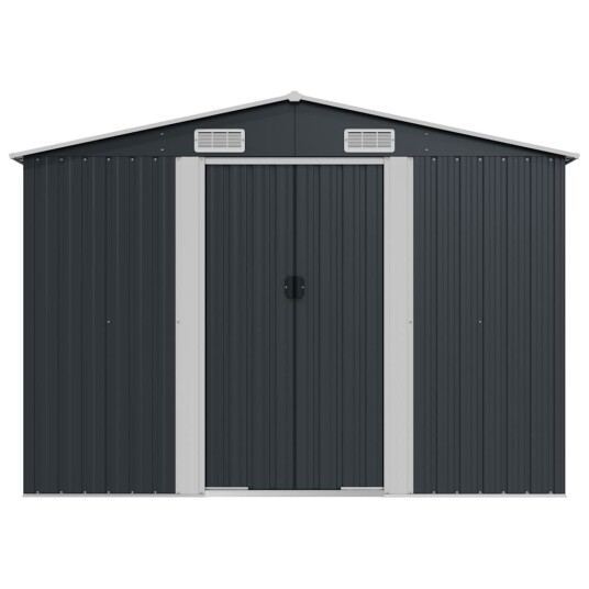 vidaXL Hageskur antrasitt 257x990x181 cm galvanisert stål