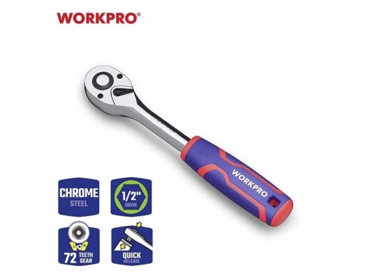 Workpro Wp271012 Reversibel Skralde 1/2 (12,5 Mm) 254 Mm