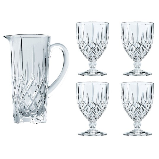 Nachtmann Noblesse sett kanne og 4 stk. glass Klar 1755750-01-0 1755758-01-0 Nachtmann Noblesse sett kanne og 4 stk. glass Klar 1755750-01-0 1755758-01-0