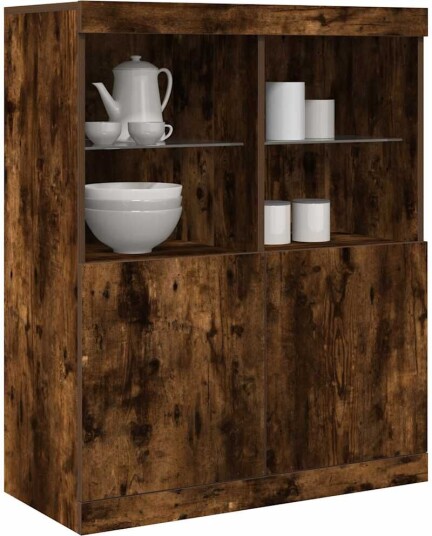 Skjenk røkt eik 81x37x100 cm konstruert tre 8721158628046