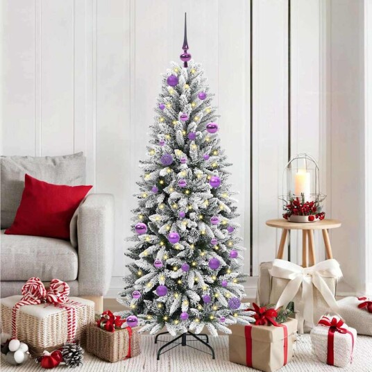  Kunstig juletre Hvit 63 x 63 x 150 cm PVC plast stål og PE
