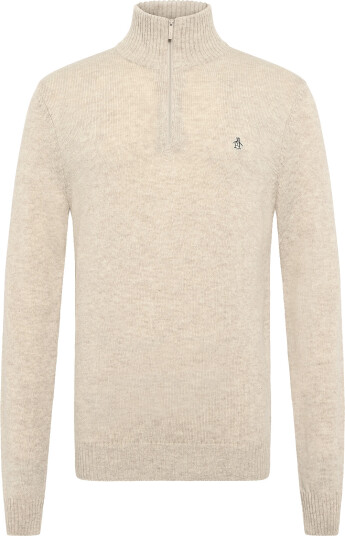 Original Penguin 7Gg Lambswool 1/4 Zi Cream XXL