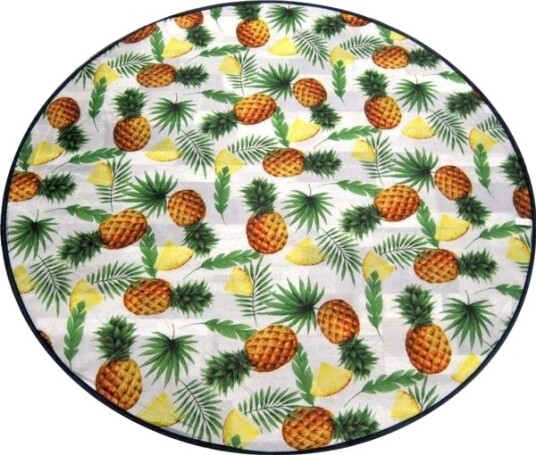 Probeach Piknikteppe Sammenleggbart Rund 138 Cm